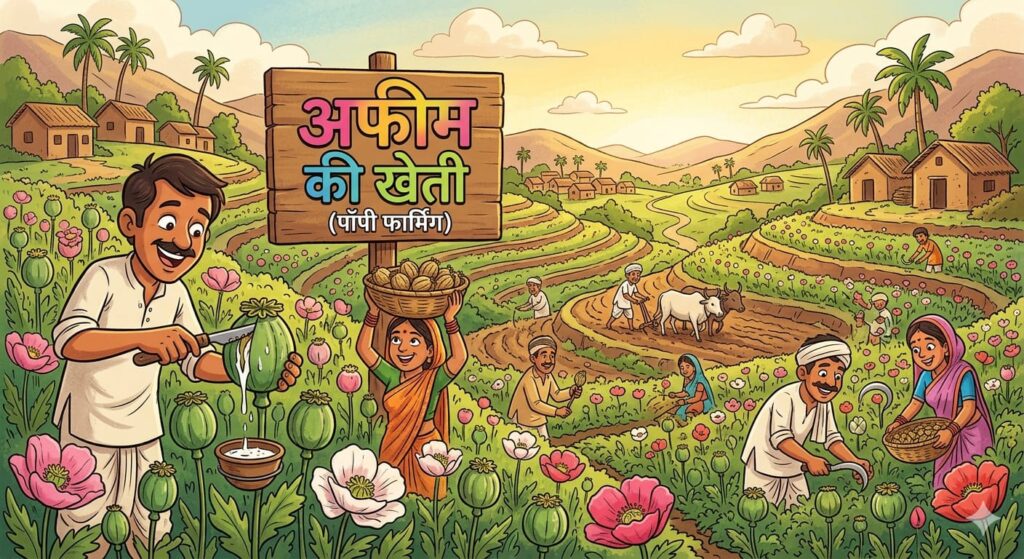 अवैध अफीम खेती पर सरकार सख्त:- लापरवाही बरतने वाले तहसीलदारों और पटवारियों पर गिरेगी गाज