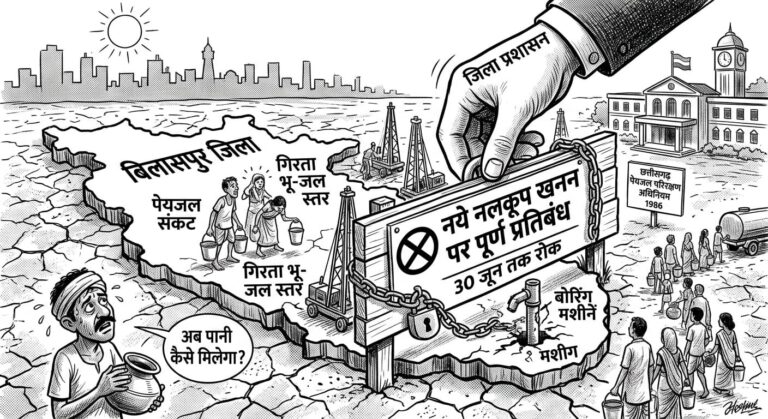 बिलासपुर में गहराते जल संकट पर प्रशासन सख्त: 30 जून तक नए नलकूप खनन पर पूर्ण प्रतिबंध