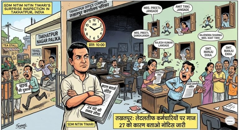 एसडीएम नितिन तिवारी की अचानक रेड से खुली नगर पालिका और जनपद पंचायत की पोल- कांपे कर्मचारी
