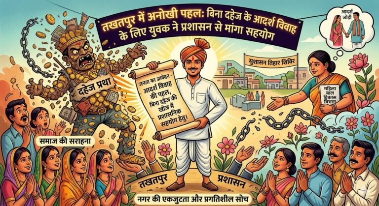 तखतपुर में अनोखी पहल: बिना दहेज के आदर्श विवाह के लिए युवक ने प्रशासन से मांगा सहयोग।